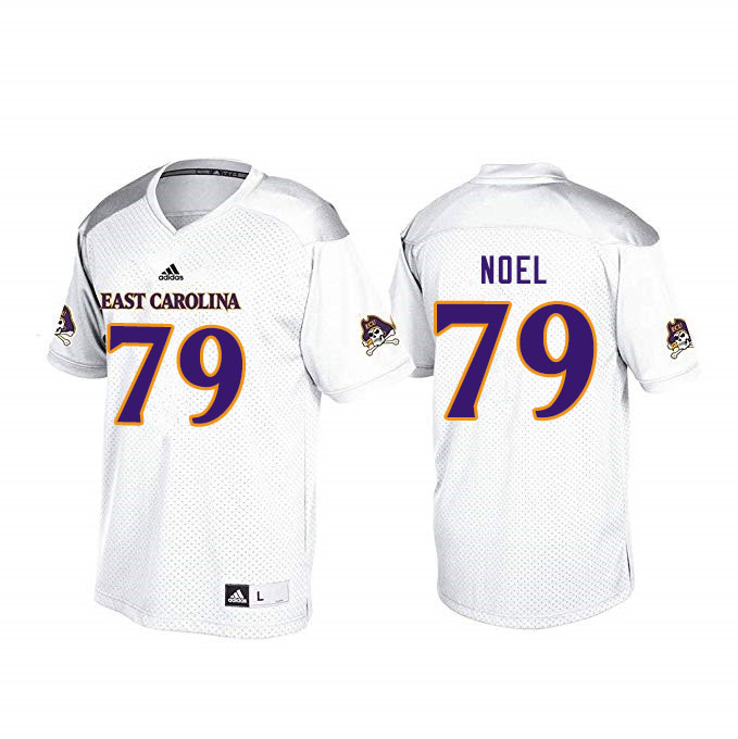 Men #79 Donovan Noel ECU Pirates College Football Jerseys Sale-White